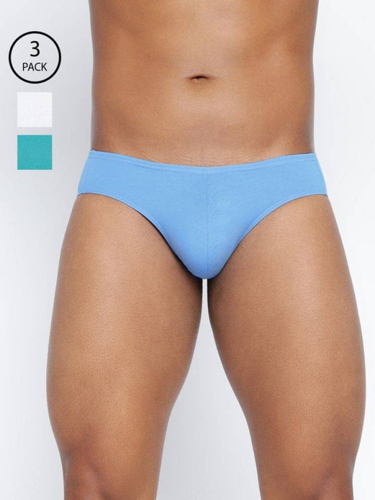     			BASIICS By La Intimo Pack of 3 Cotton Blend Briefs For Men's ( Multicolor6 )