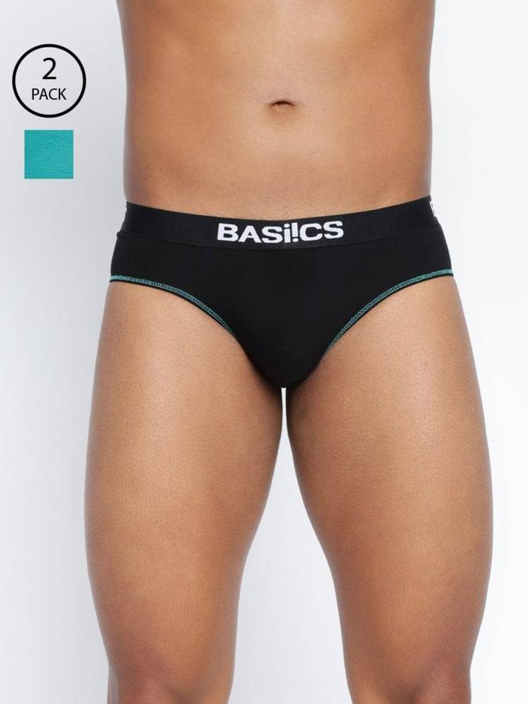     			BASIICS By La Intimo Pack of 2 Cotton Blend Briefs For Men's ( Multicolor3 )