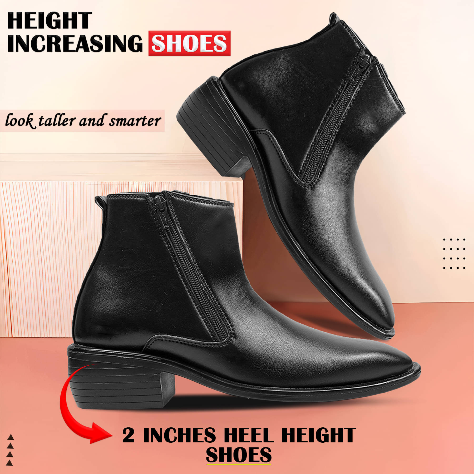 BXXY Black Men's Formal Boots     			BXXY Black Men's Formal Boots