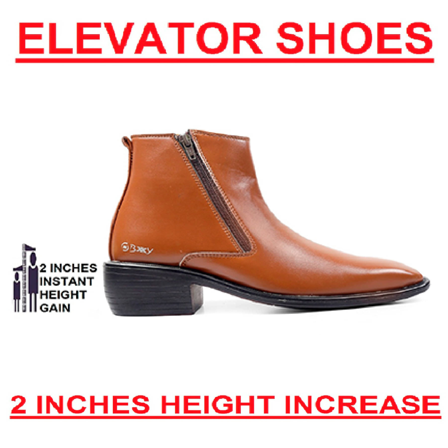 BXXY Tan Men's Formal Boots BXXY Tan Men's Formal Boots