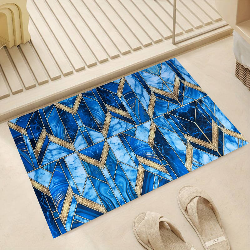     			ELANZA Violet Polyester Rectangular Floor Mat ( Pack of 1 )