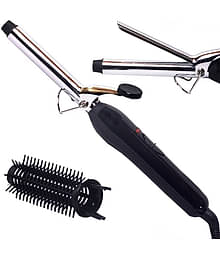 FULKIZA women iron rod brush Black Below 1500W Hair Dryer