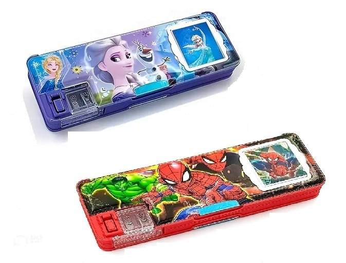 Freedy Inbuilt Calculator & Sharpener for Girls and Boys Birthday Return Gift Art Plastic Pencil Boxes (Set of 2, Blue) Freedy Inbuilt Calculator & Sharpener for Girls and Boys Birthday Return Gift Art Plastic Pencil Boxes (Set of 2, Blue)