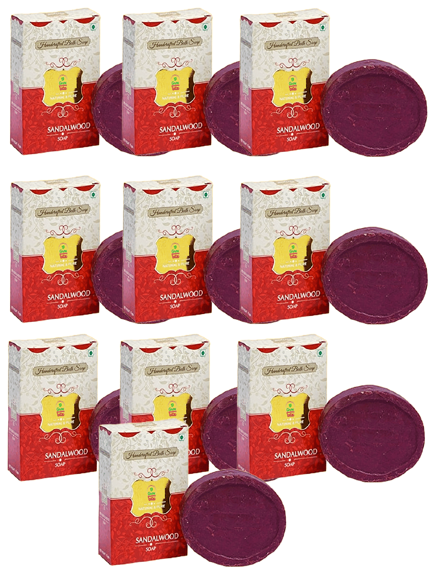 Grow Basket Beauty Herbal Sandalwood Red Fragrance Soap Soap for All Skin Type ( Pack of 10 ) Grow Basket Beauty Herbal Sandalwood Red Fragrance Soap Soap for All Skin Type ( Pack of 10 )