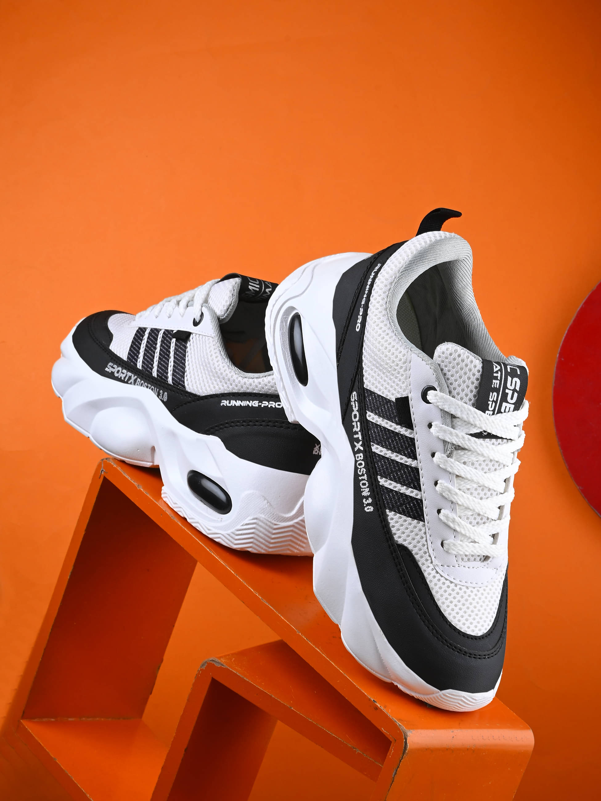     			JK Port Sports shoes for men Black Men's Sports Running Shoes