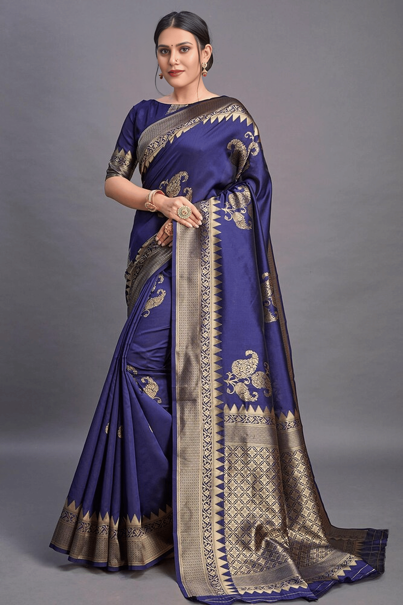 JULEE Jacquard Embellished Banarasi saree With Unstitched Blouse Piece ( Multicolor 1 ) JULEE Jacquard Embellished Banarasi saree With Unstitched Blouse Piece ( Multicolor 1 )