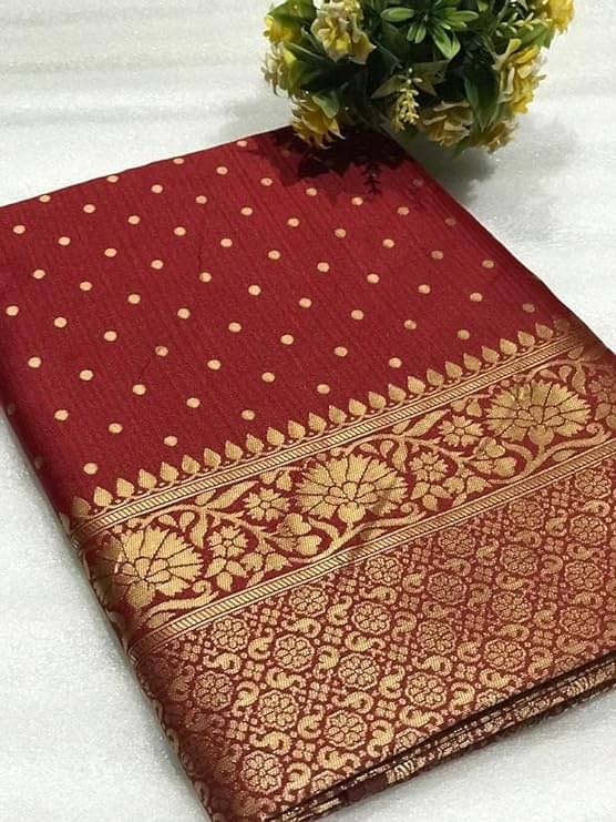 JULEE Jacquard Embellished Banarasi saree With Unstitched Blouse Piece ( Maroon ) JULEE Jacquard Embellished Banarasi saree With Unstitched Blouse Piece ( Maroon )