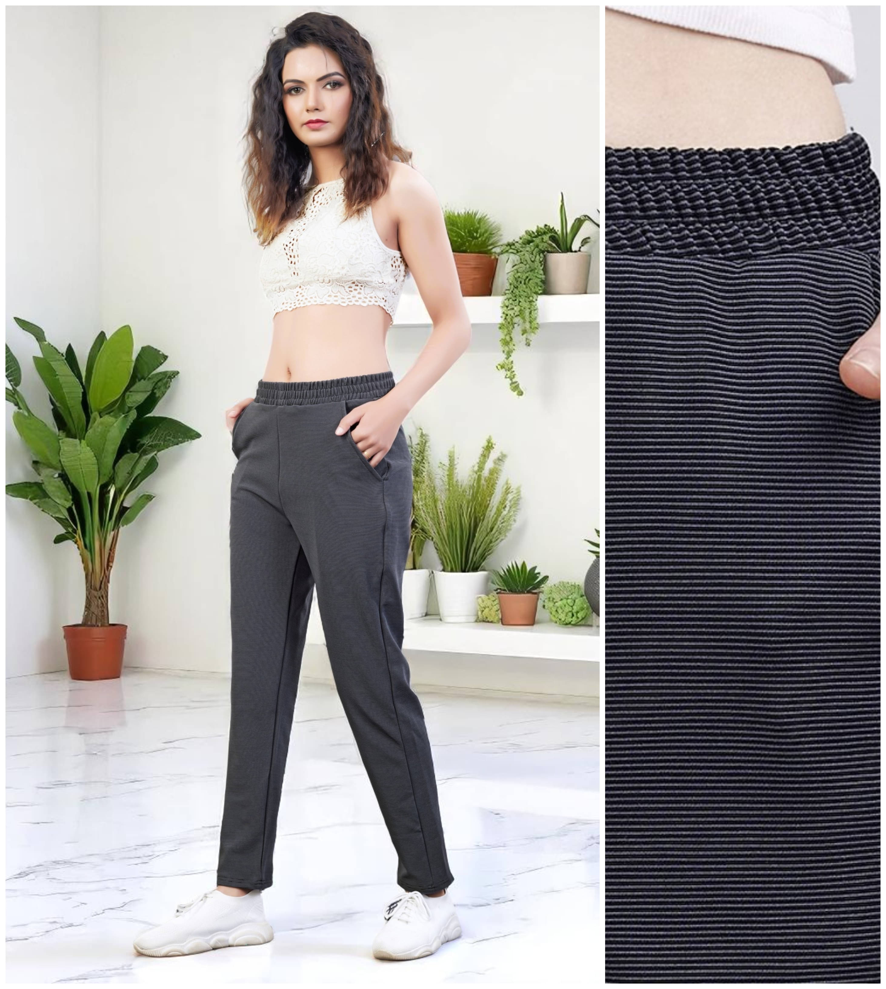     			Leewan Pack of 1 Cotton Straight Women's Joggers ( Dark Grey )