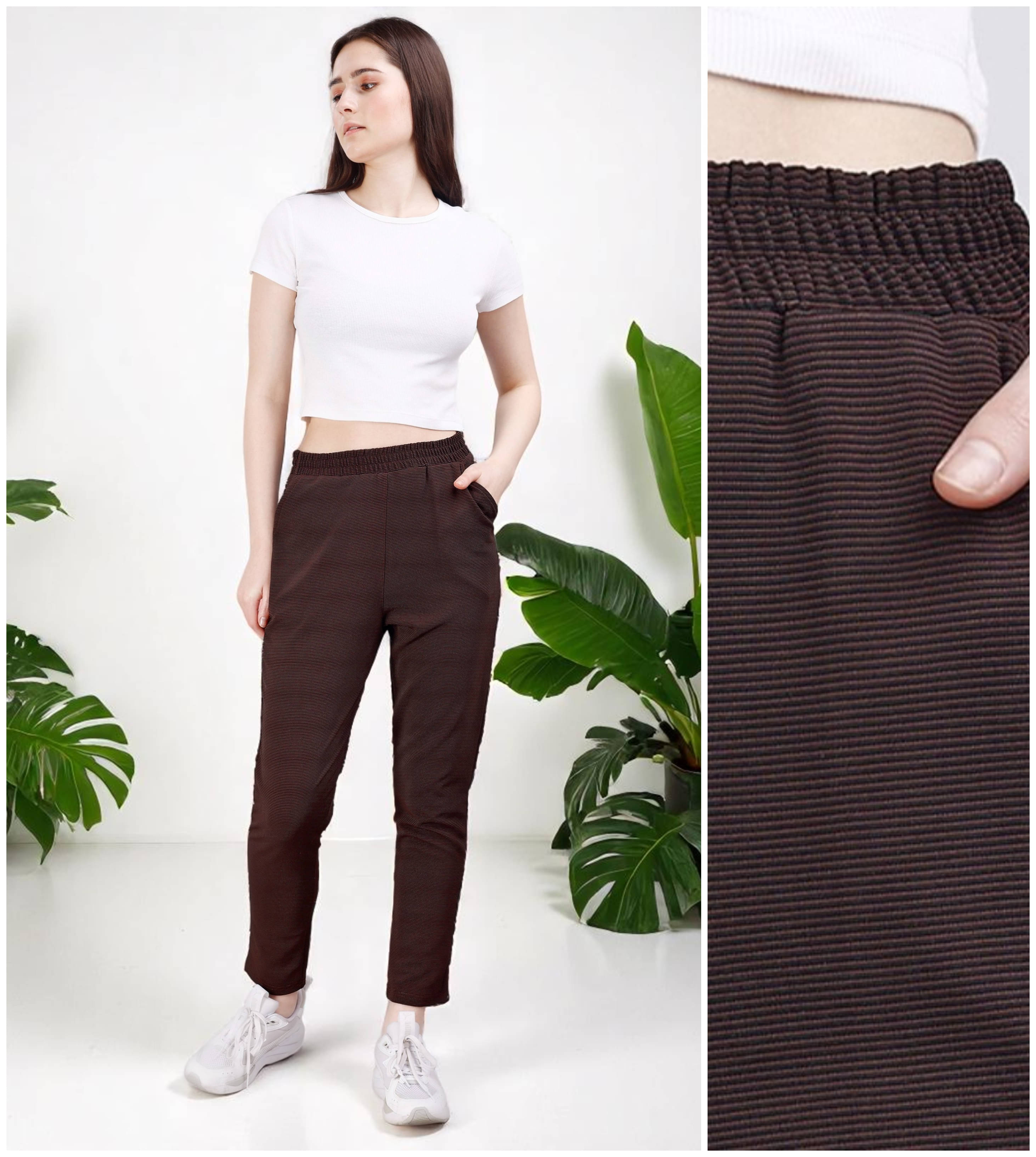     			Leewan Pack of 1 Cotton Straight Women's Joggers ( Brown )