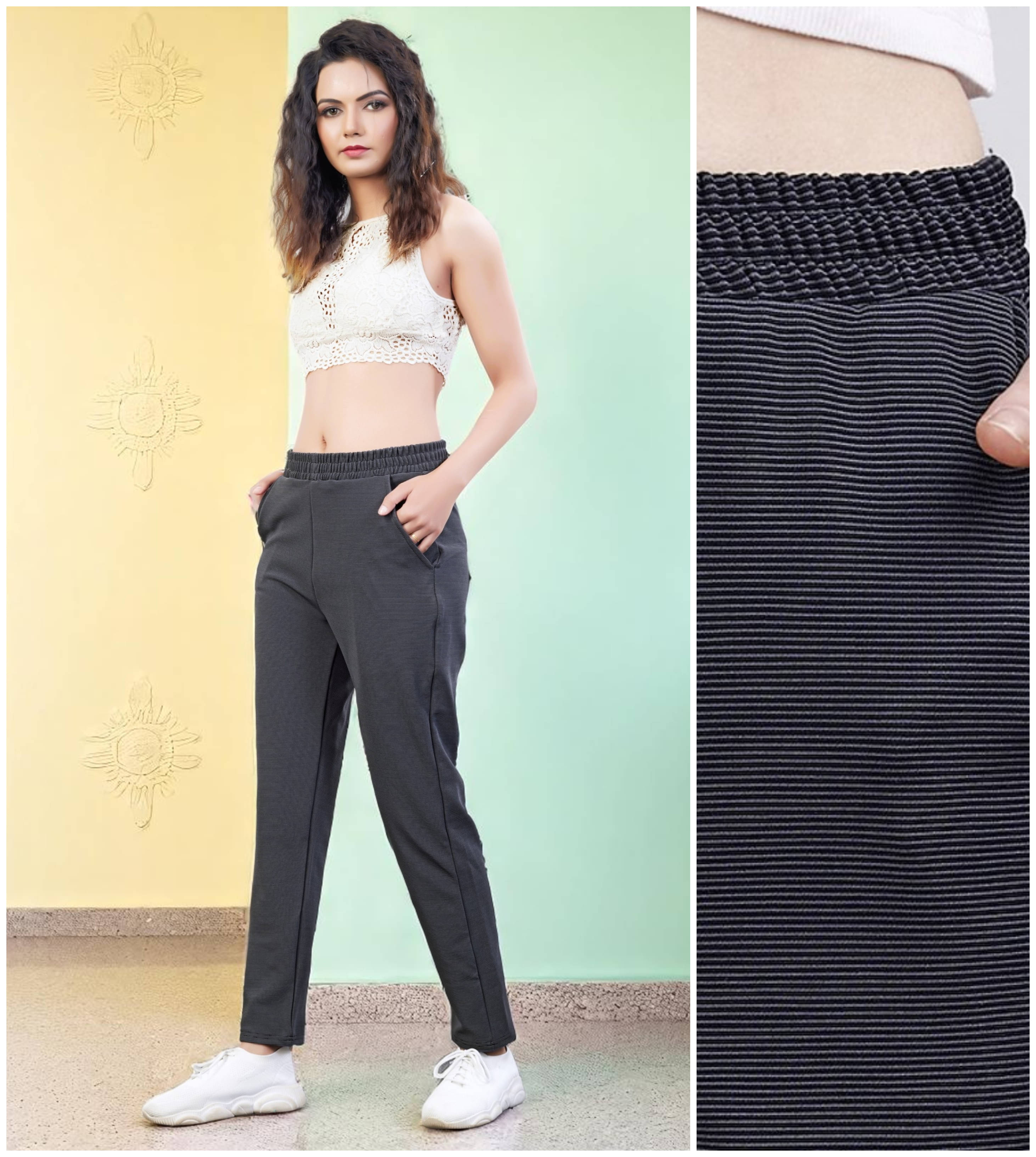     			Leewan Pack of 1 Cotton Straight Women's Joggers ( Dark Grey )