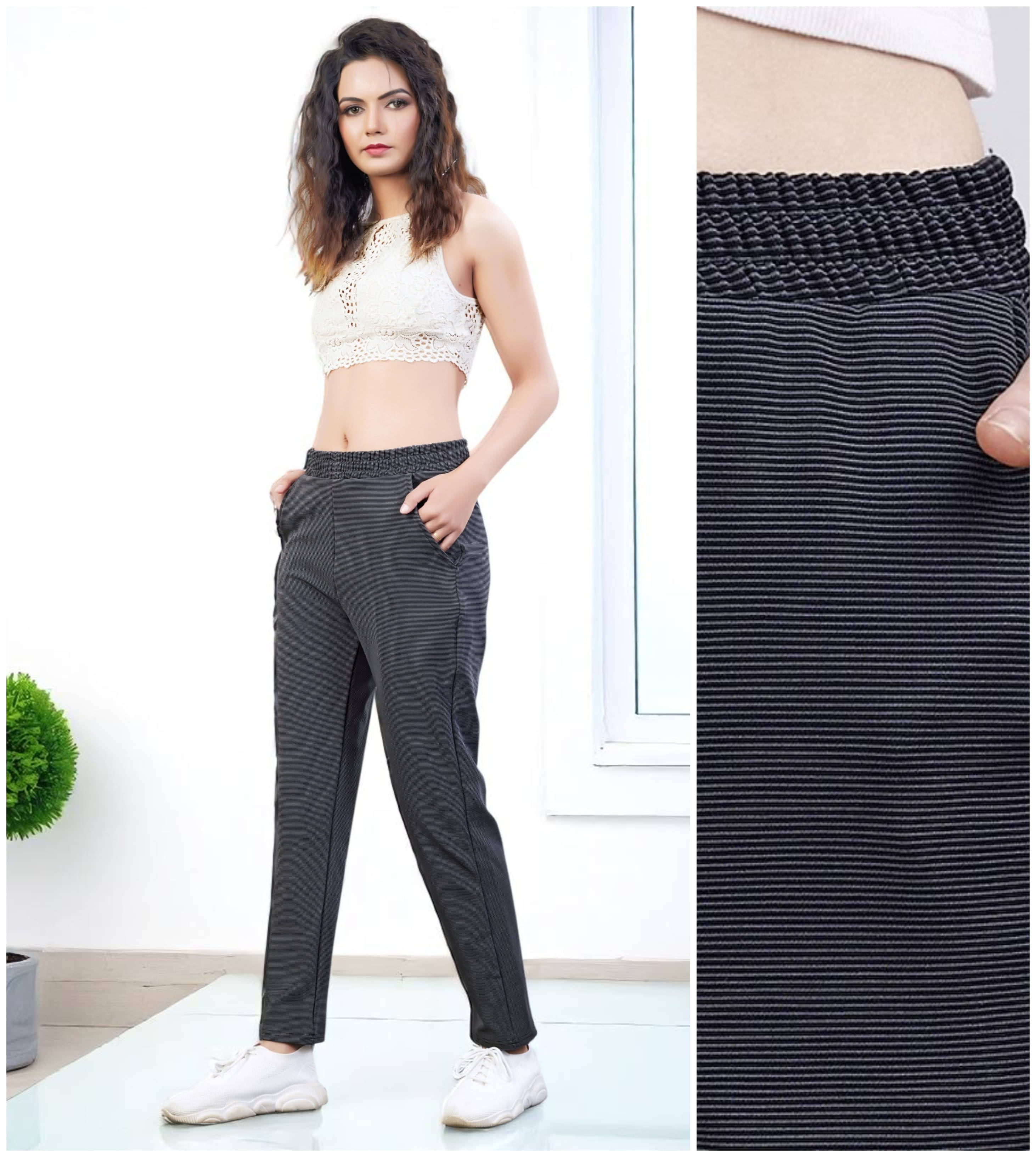     			Leewan Pack of 1 Cotton Straight Women's Joggers ( Dark Grey )