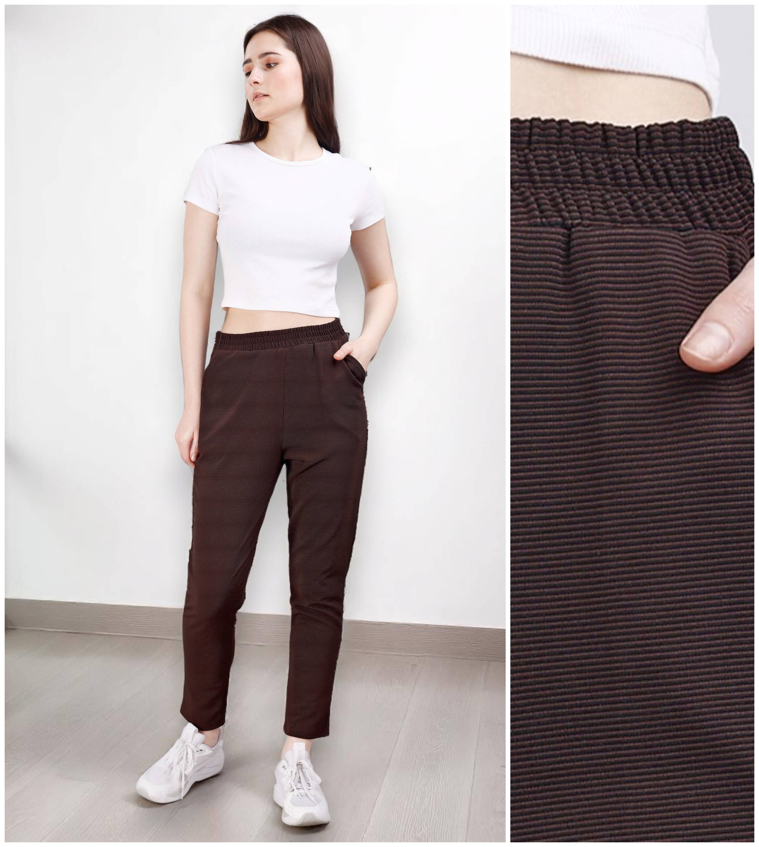     			Leewan Pack of 1 Cotton Straight Women's Joggers ( Brown )