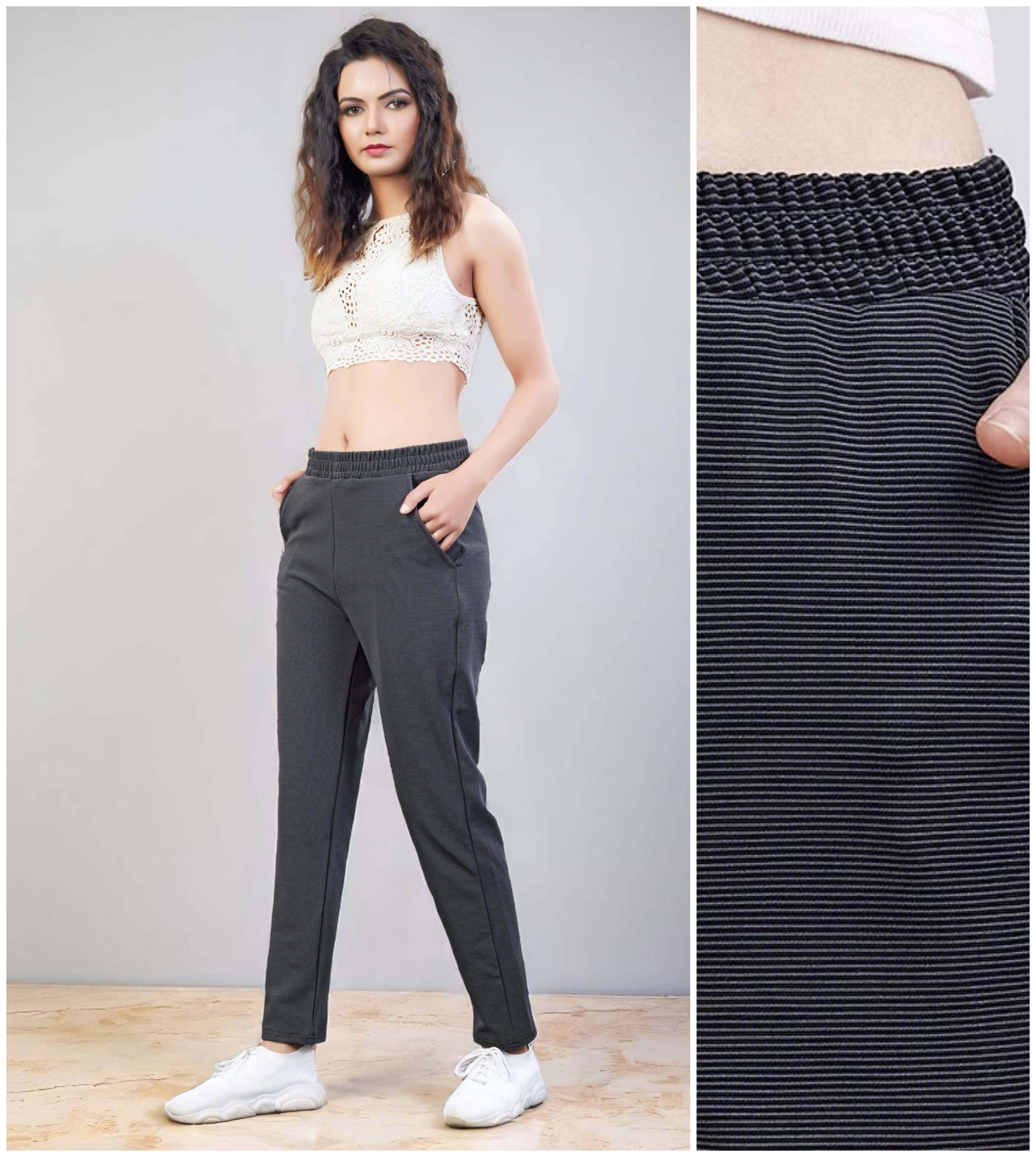     			Leewan Pack of 1 Cotton Straight Women's Joggers ( Dark Grey )
