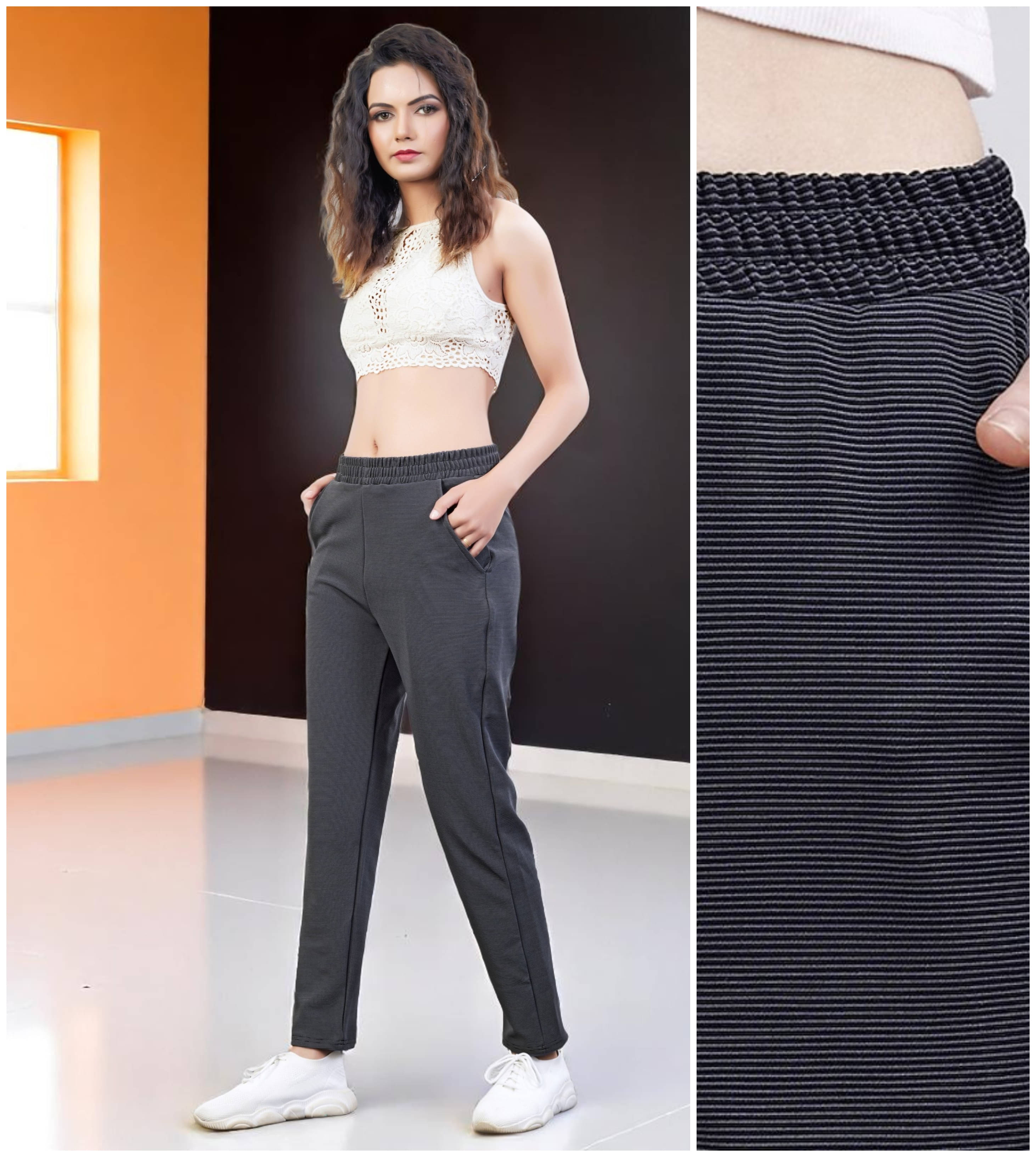     			Leewan Pack of 1 Cotton Straight Women's Joggers ( Dark Grey )