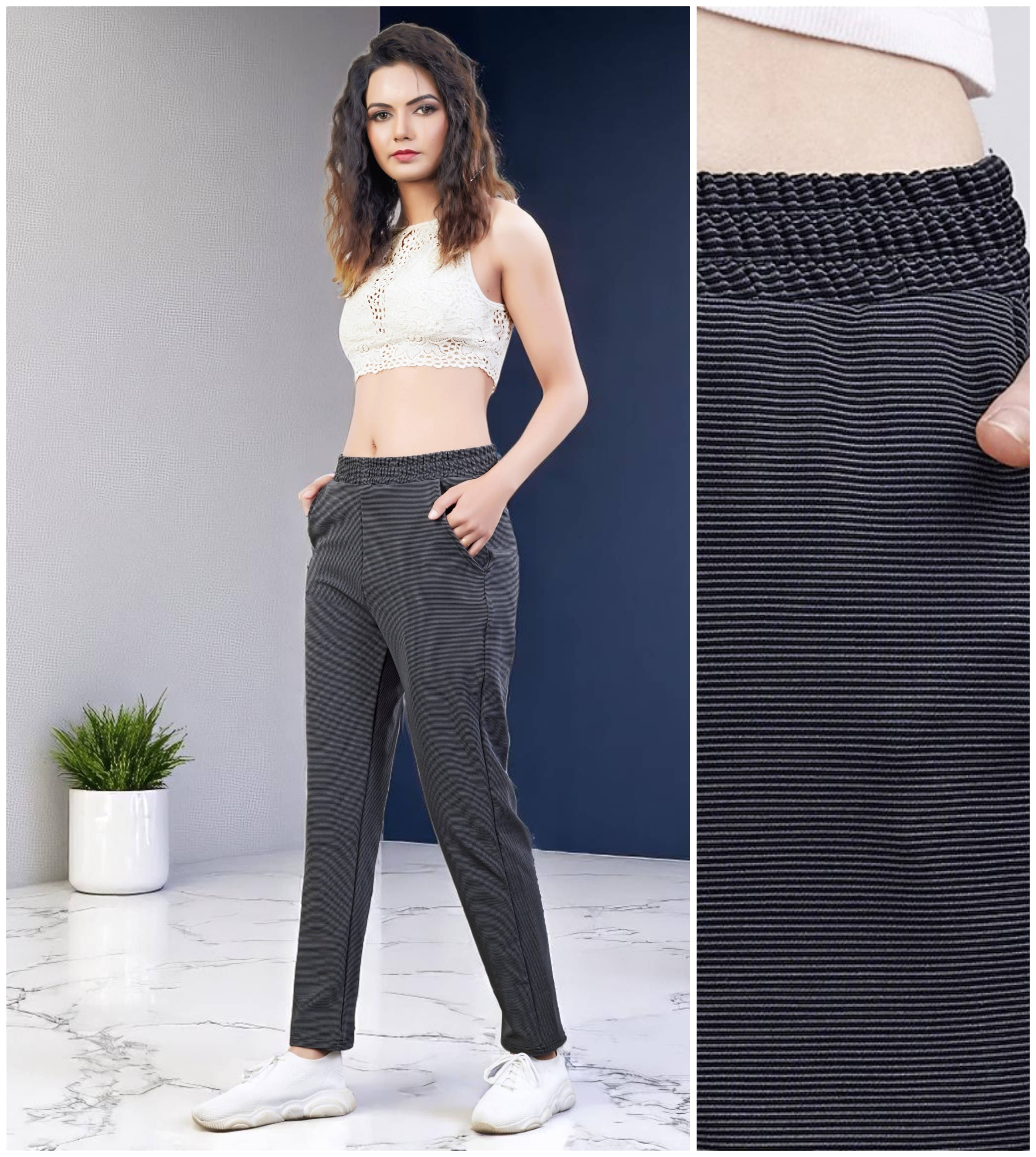     			Leewan Pack of 1 Cotton Straight Women's Joggers ( Dark Grey )