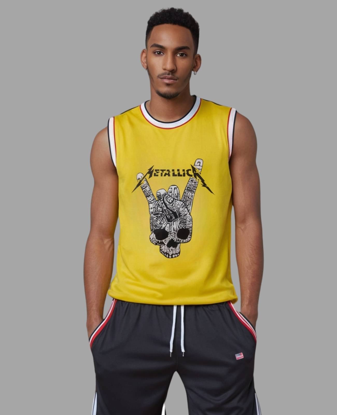 Looks United Pack of 1 Polyester Gym Vest For Men ( Yellow ) Looks United Pack of 1 Polyester Gym Vest For Men ( Yellow )