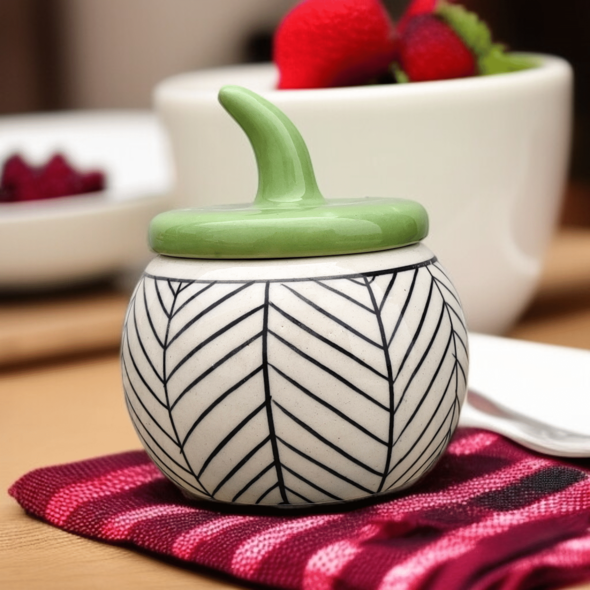 Malaikah Olive Zbra Slt Jar Ceramic Olive Green Tea/Coffee/Sugar Container ( Set of 1 ) Malaikah Olive Zbra Slt Jar Ceramic Olive Green Tea/Coffee/Sugar Container ( Set of 1 )