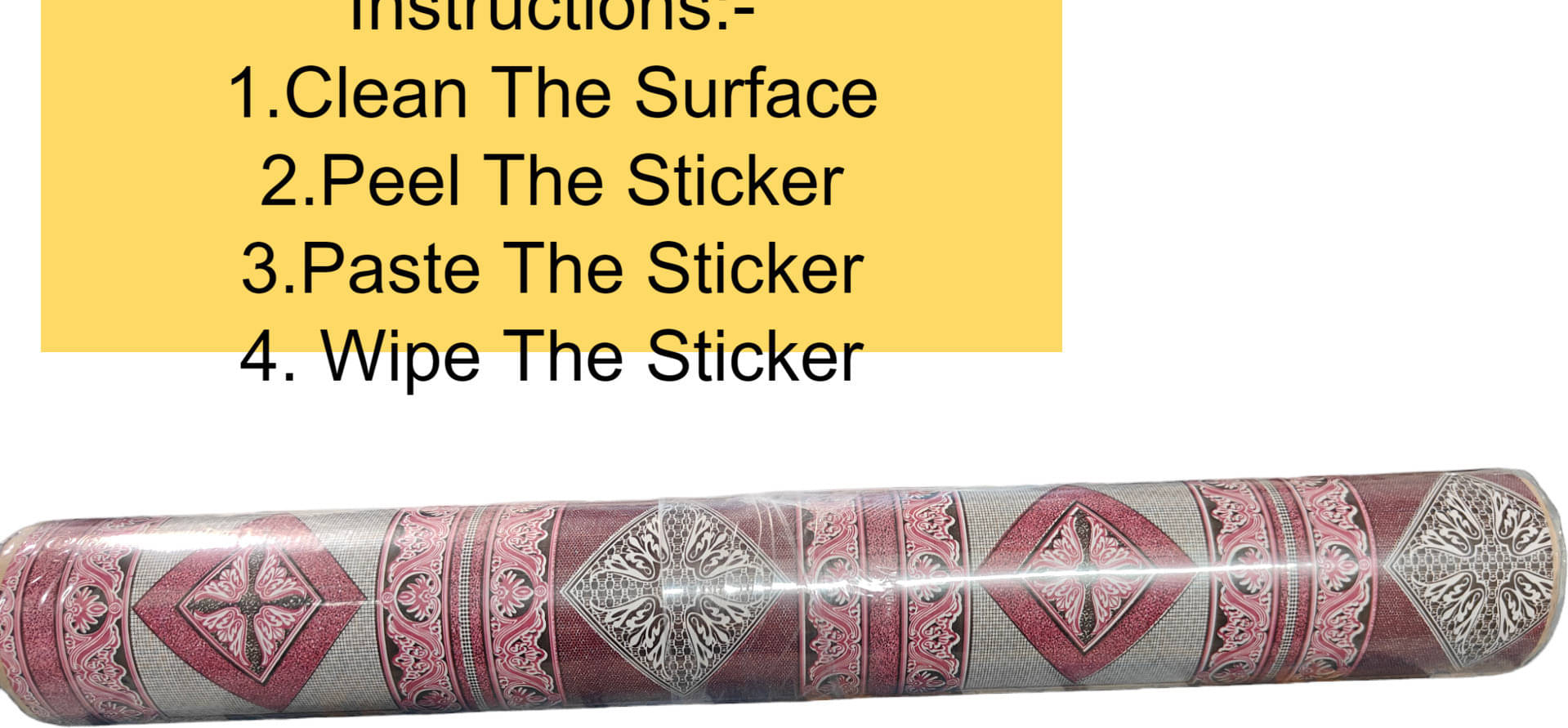     			Mopak Decor 1 Meter Shelf adhesive Wallpaper For Wall /Almira,Fridge, Tabletop, kitchen Size - 40 x 100 cm Meter (Pack of 4)