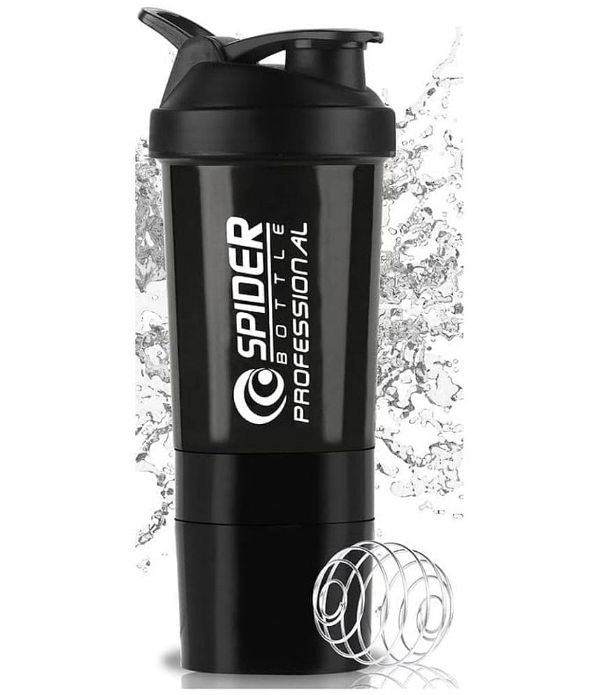 Pulsebit Plastic Black 500 mL Shaker ( Pack of 1 )     			Pulsebit Plastic Black 500 mL Shaker ( Pack of 1 )