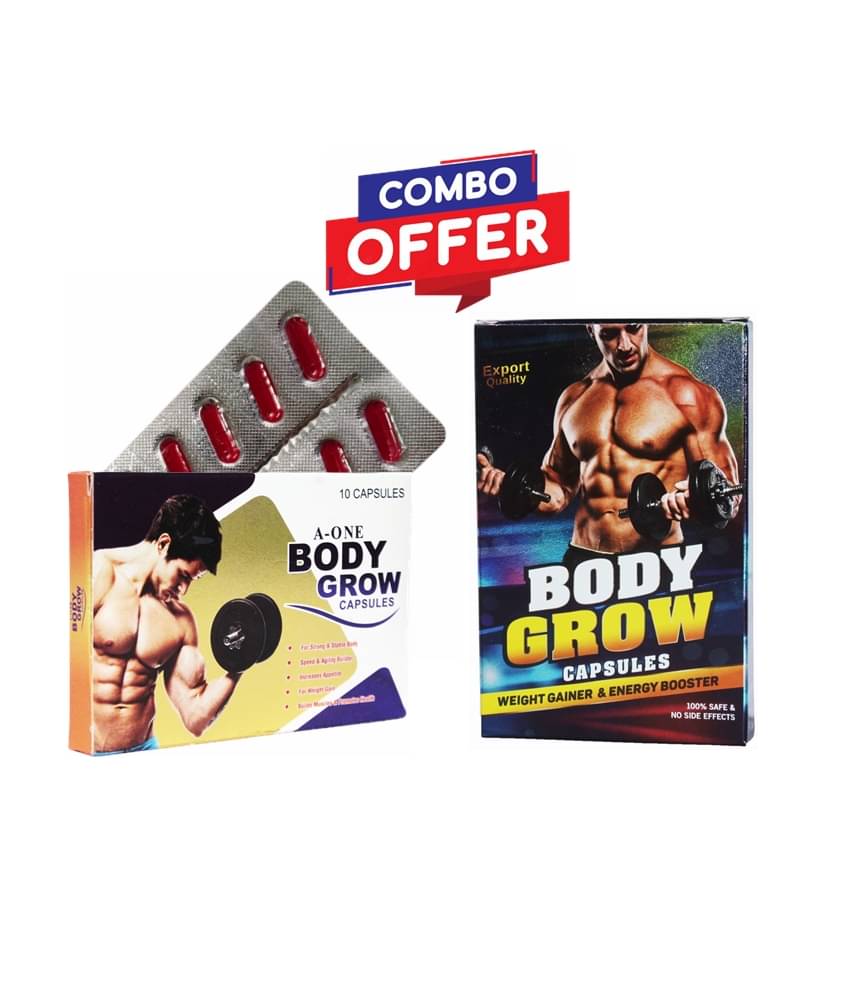     			Rikhi Body Grow Capsule 10 no.s & a One Body Grow Capsule 10 no.s Unflavoured Pack of 2