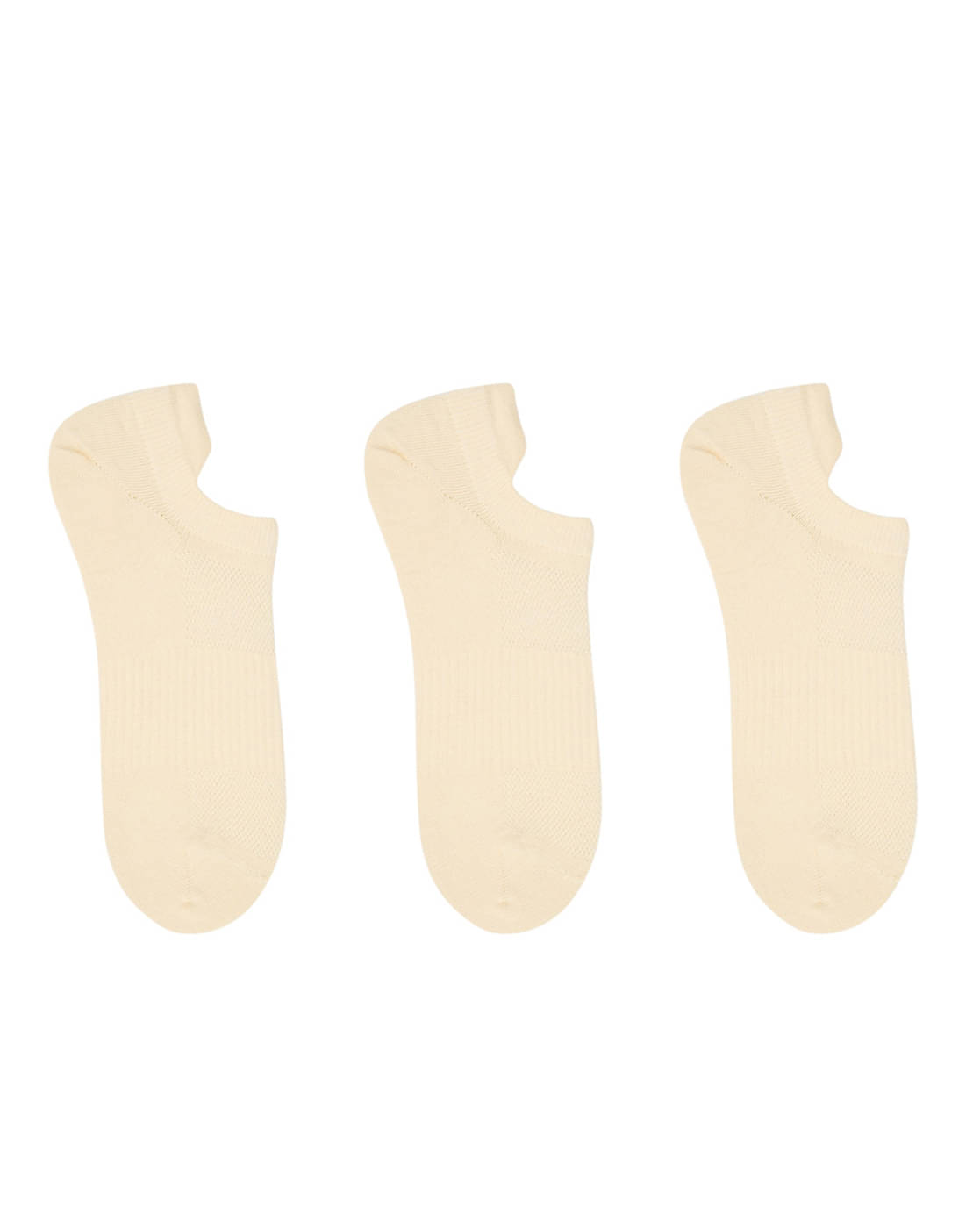     			SOCKSXPRESS Pack of 3 Men's Cotton Ankle Length Socks ( Cream )