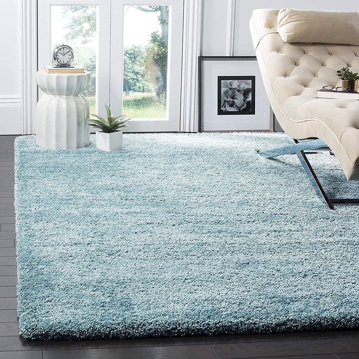     			Samjeeda Handloom Navy Wool Dhurrie Carpet Plain 3x5 Ft