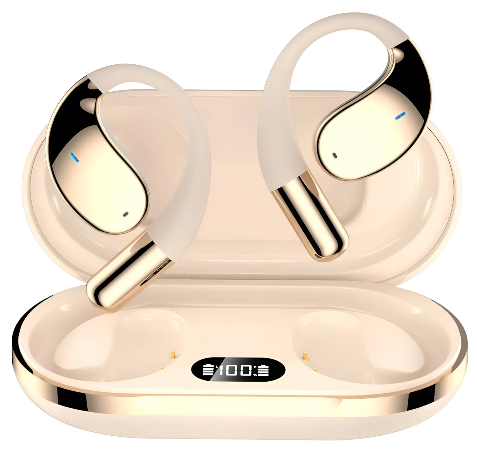    			VEHOP U30 OWS Open Ear Wireless Earbuds with Display, ENC Mic for Crystal-Clear Calls, 60hr Playtime with Type-C Fast Charging, BT5.4 Gaming Bluetooth Earphones, Touch Control Sports Headphone