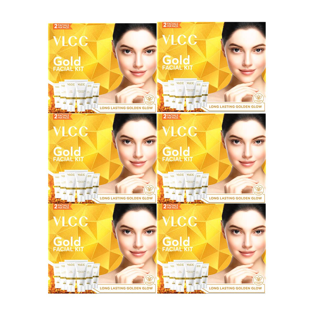 VLCC Gold Facial Kit 3 Times Use Facial Kit For All Skin Type Gold 360 g ( Pack of 6 ) VLCC Gold Facial Kit 3 Times Use Facial Kit For All Skin Type Gold 360 g ( Pack of 6 )