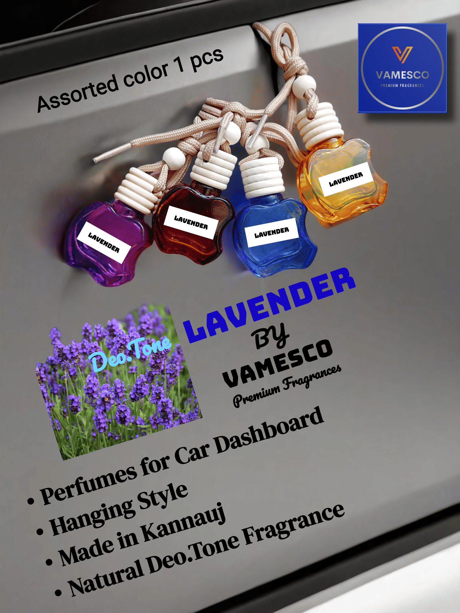     			Vamesco Premium Fragrances Car Perfume for Hanging Usage Lavander