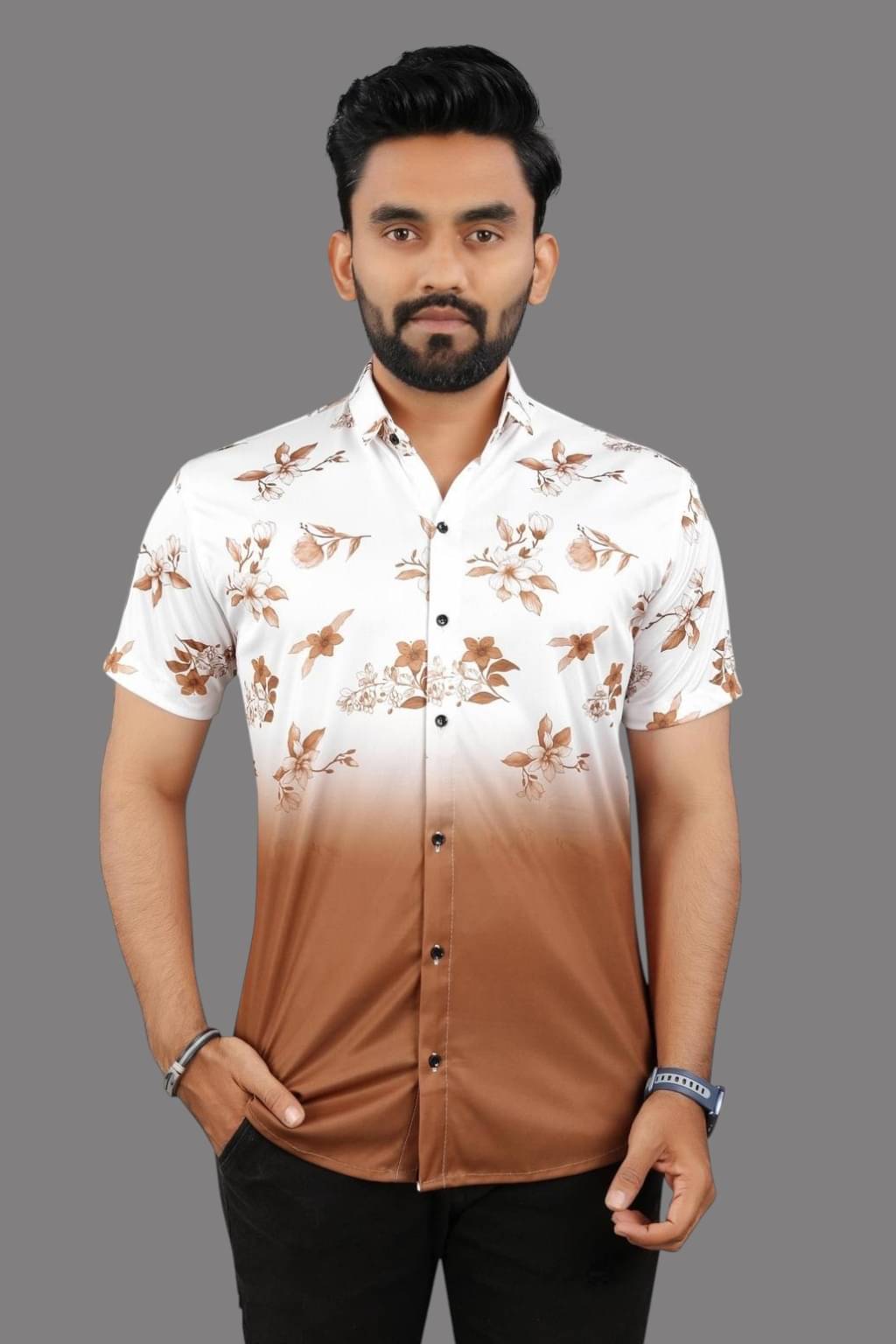 Zonanza Polyester Regular Fit Printed Half Sleeves Men's Casual Shirt - Brown ( Pack of 1 ) Zonanza Polyester Regular Fit Printed Half Sleeves Men's Casual Shirt - Brown ( Pack of 1 )