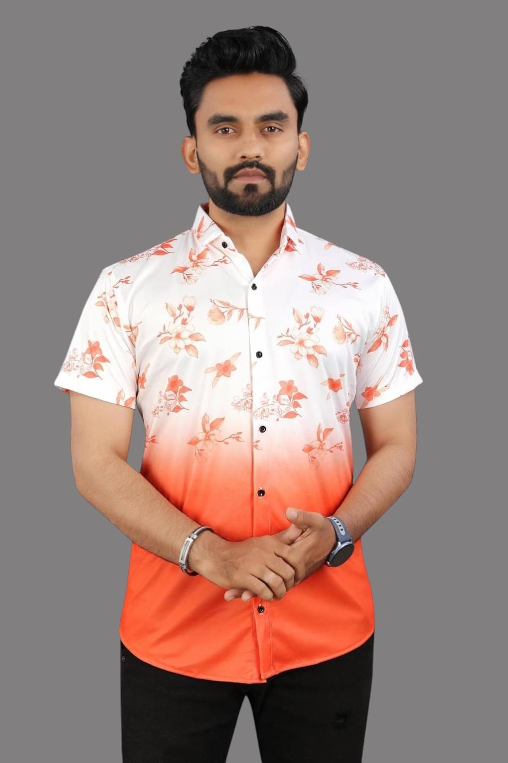 Zonanza Polyester Regular Fit Printed Half Sleeves Men's Casual Shirt - Orange ( Pack of 1 ) Zonanza Polyester Regular Fit Printed Half Sleeves Men's Casual Shirt - Orange ( Pack of 1 )
