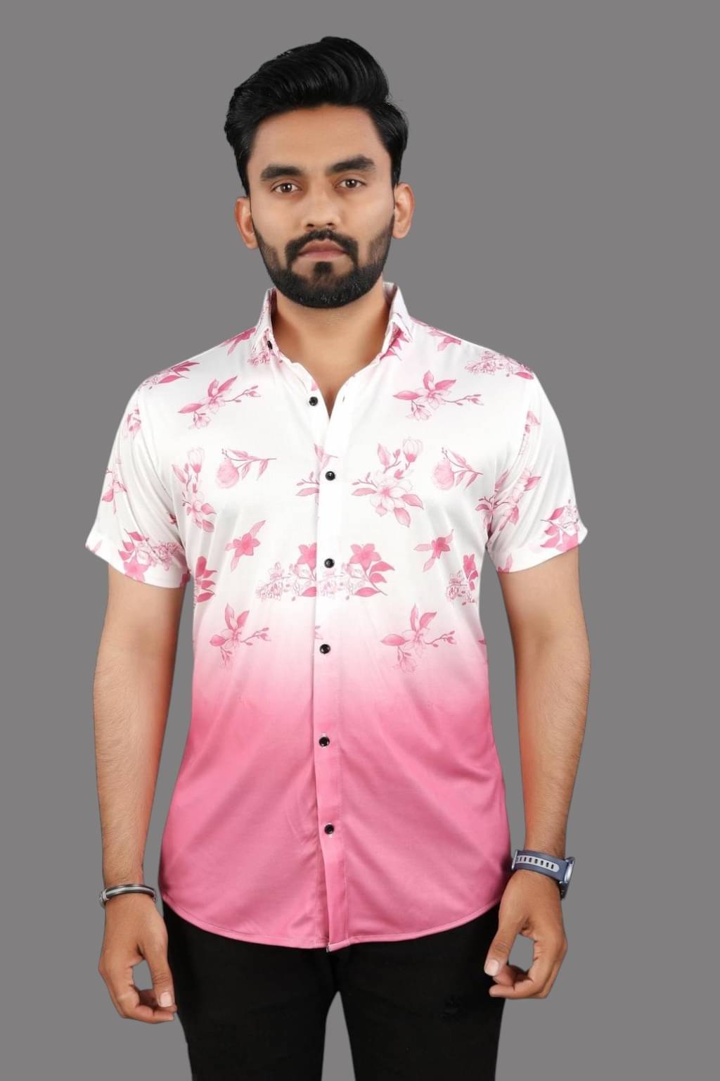 Zonanza Polyester Regular Fit Printed Half Sleeves Men's Casual Shirt - Pink ( Pack of 1 ) Zonanza Polyester Regular Fit Printed Half Sleeves Men's Casual Shirt - Pink ( Pack of 1 )