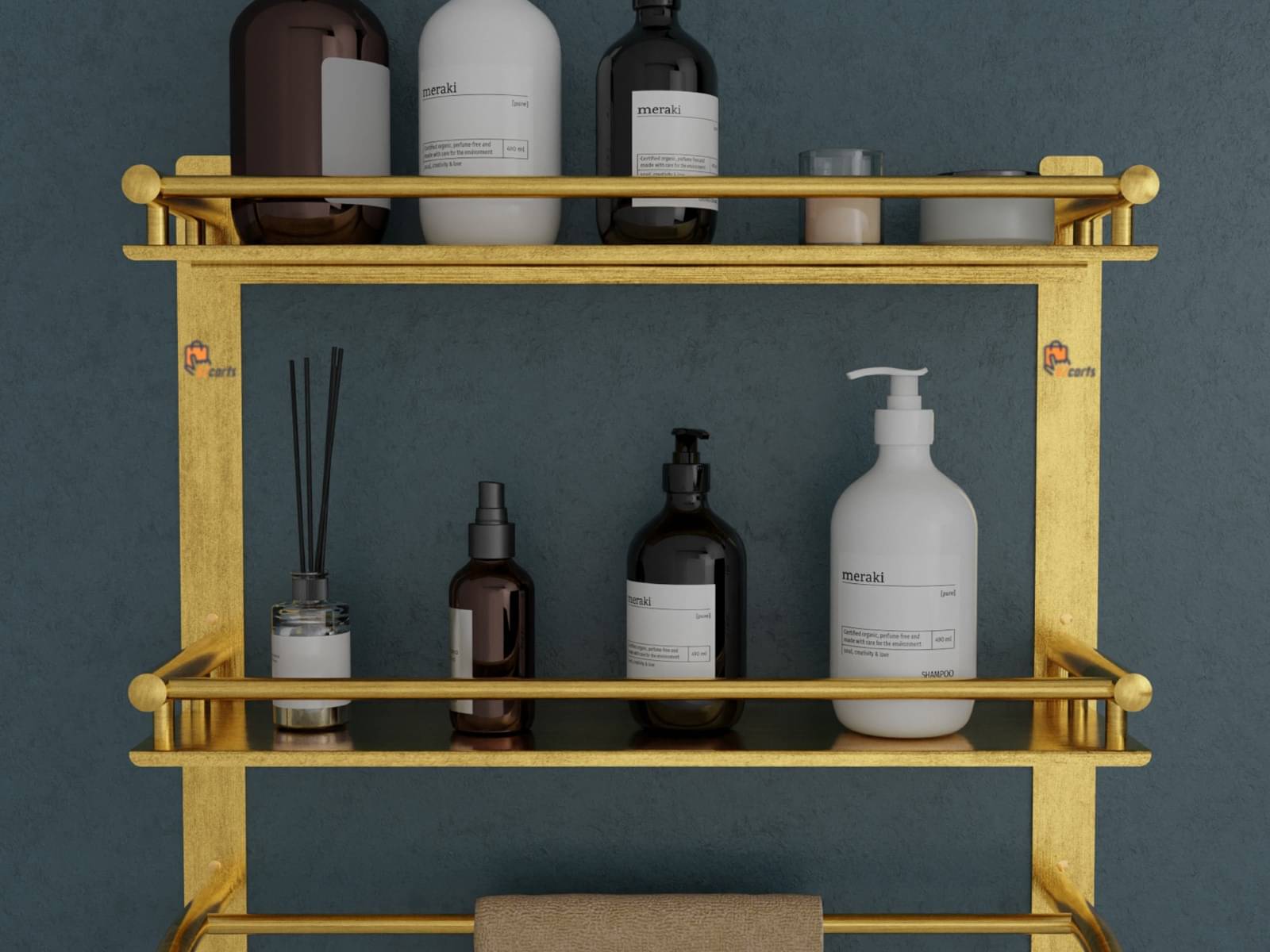     			1 Unit Shelf With Towel Rod, Wall Plugs and Screws included in package Fitting Set