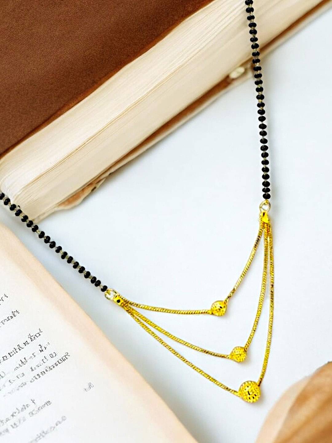     			9blings Yellow Mangalsutra ( Pack of 1 )