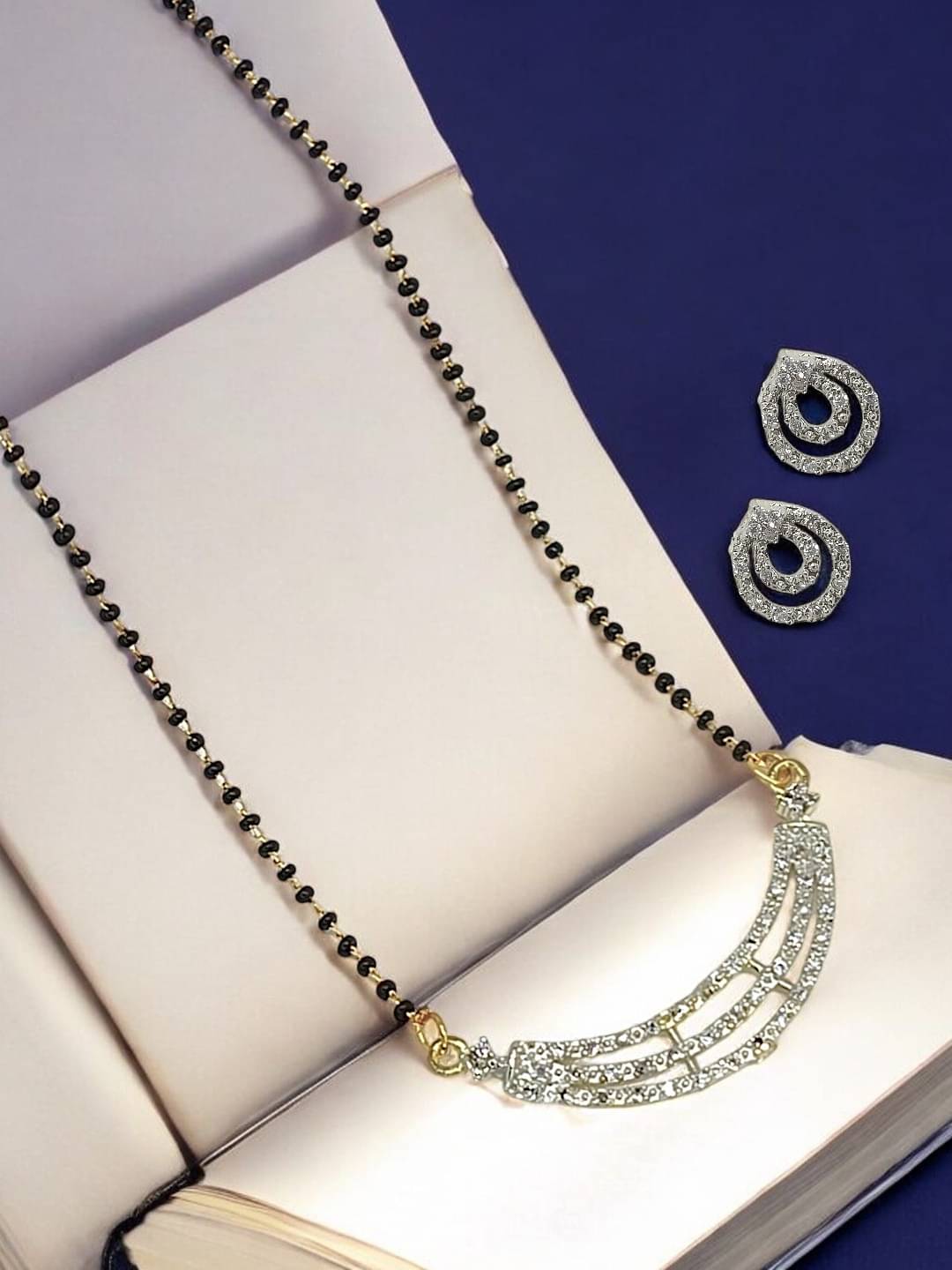 9blings Yellow Mangalsutra Set ( Pack of 1 ) 9blings Yellow Mangalsutra Set ( Pack of 1 )