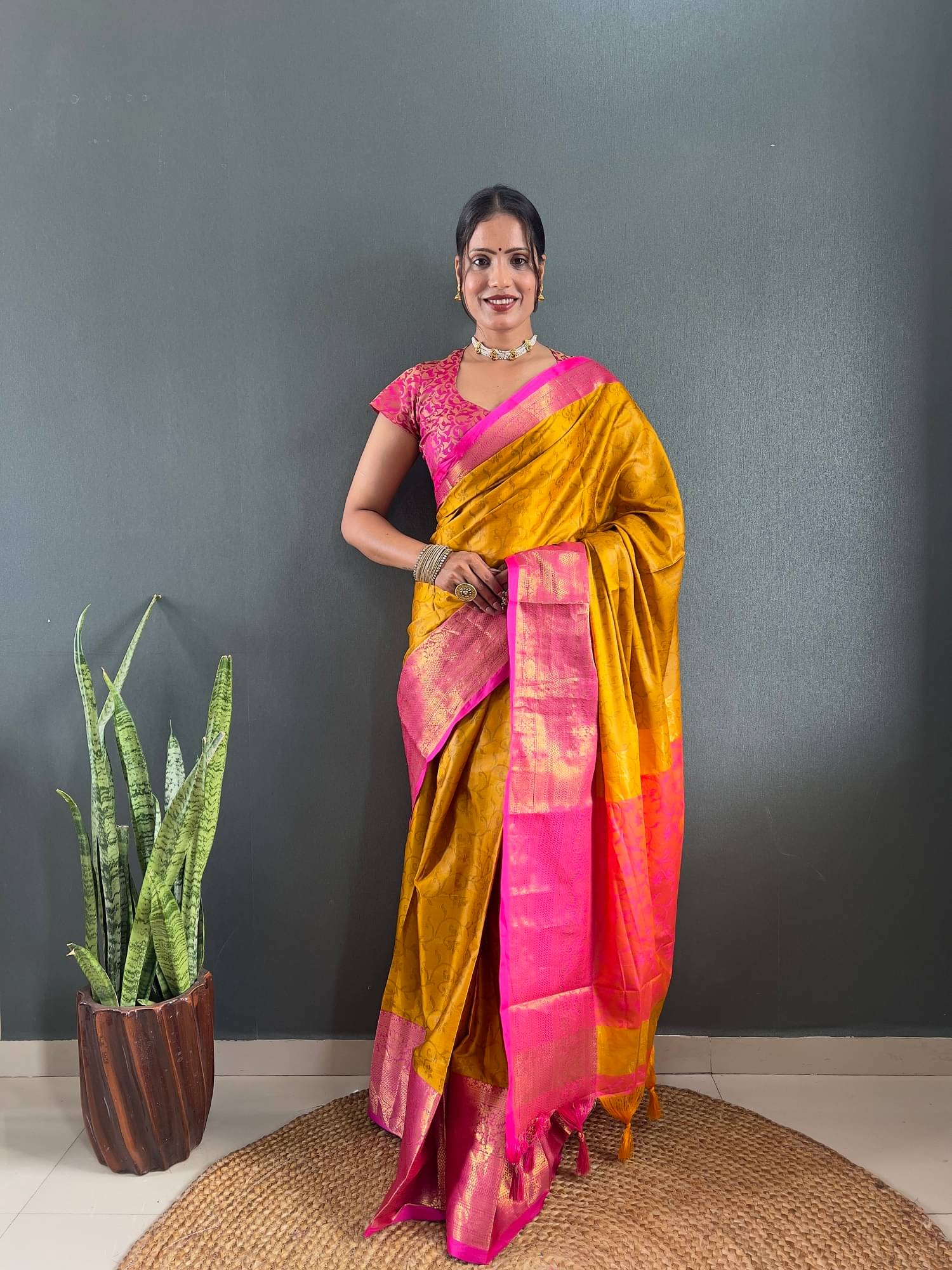 A TO Z CART Cotton Silk Embellished Paithani Sarees With Unstitched Blouse Piece ( Mustard ) A TO Z CART Cotton Silk Embellished Paithani Sarees With Unstitched Blouse Piece ( Mustard )