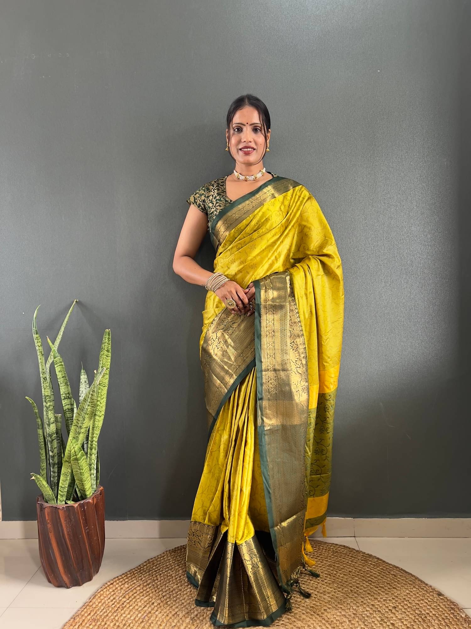     			A TO Z CART Cotton Silk Embellished Paithani Sarees With Unstitched Blouse Piece ( Multicolor )
