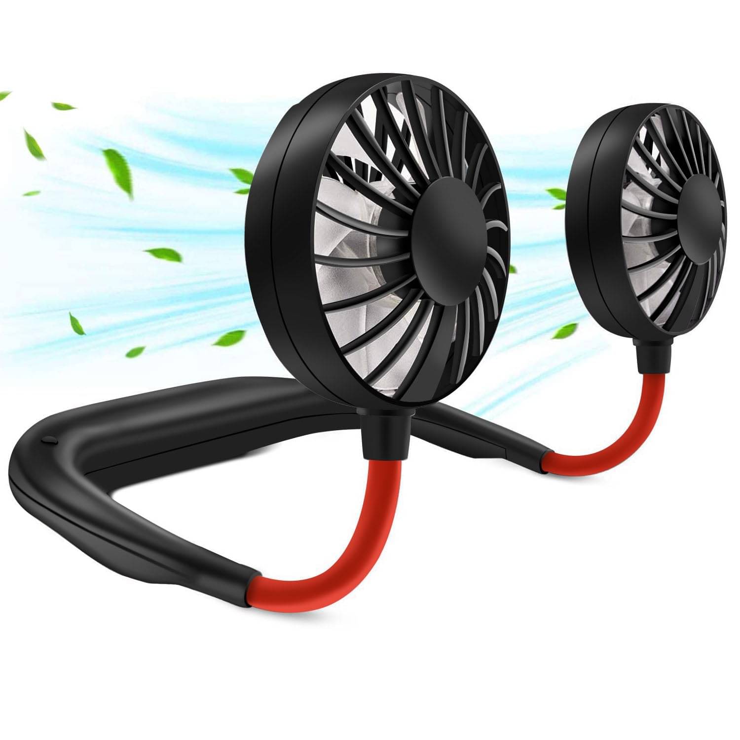 AMR Portable Mini Neck Fan - Rechargeable Hand Neck Fan with 3 Adjustable Speeds AMR Portable Mini Neck Fan - Rechargeable Hand Neck Fan with 3 Adjustable Speeds
