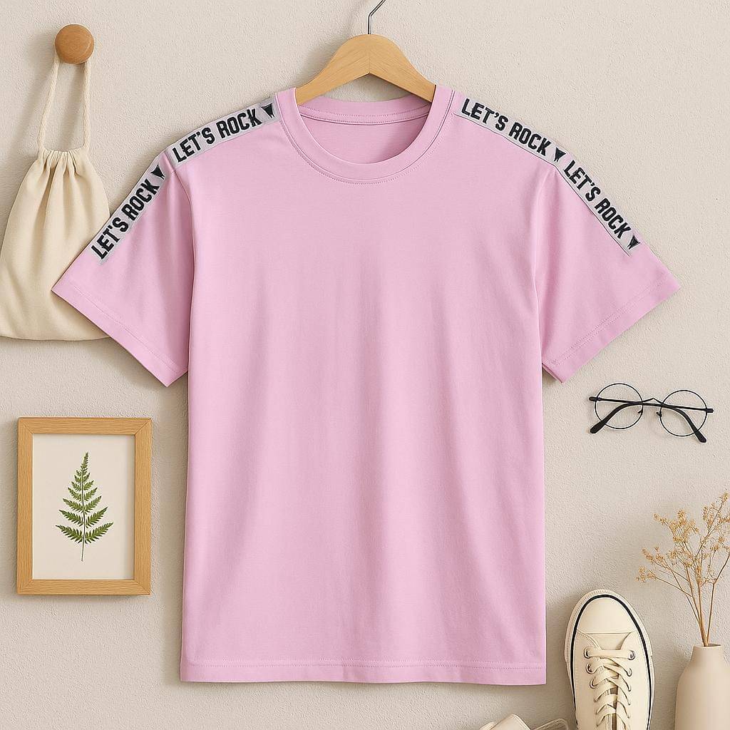 AUSTIZ Men Cotton Blend Regular Fit Printed T-Shirt ( Pink ) AUSTIZ Men Cotton Blend Regular Fit Printed T-Shirt ( Pink )
