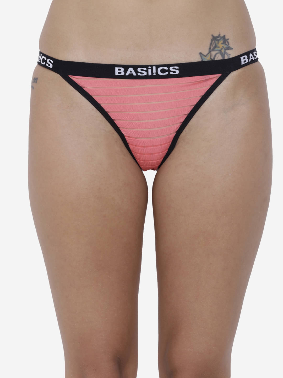     			BASIICS By La Intimo Pack of 1 Polyester Thongs For Women ( Coral )