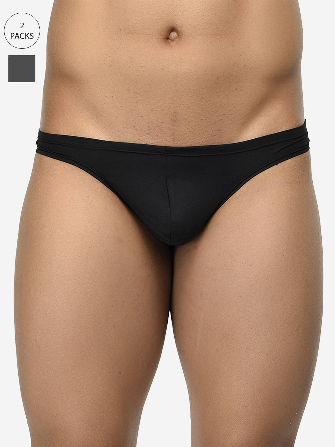 BASIICS By La Intimo Pack of 2 Polyester Thongs For Men's ( Multicolor3 ) BASIICS By La Intimo Pack of 2 Polyester Thongs For Men's ( Multicolor3 )