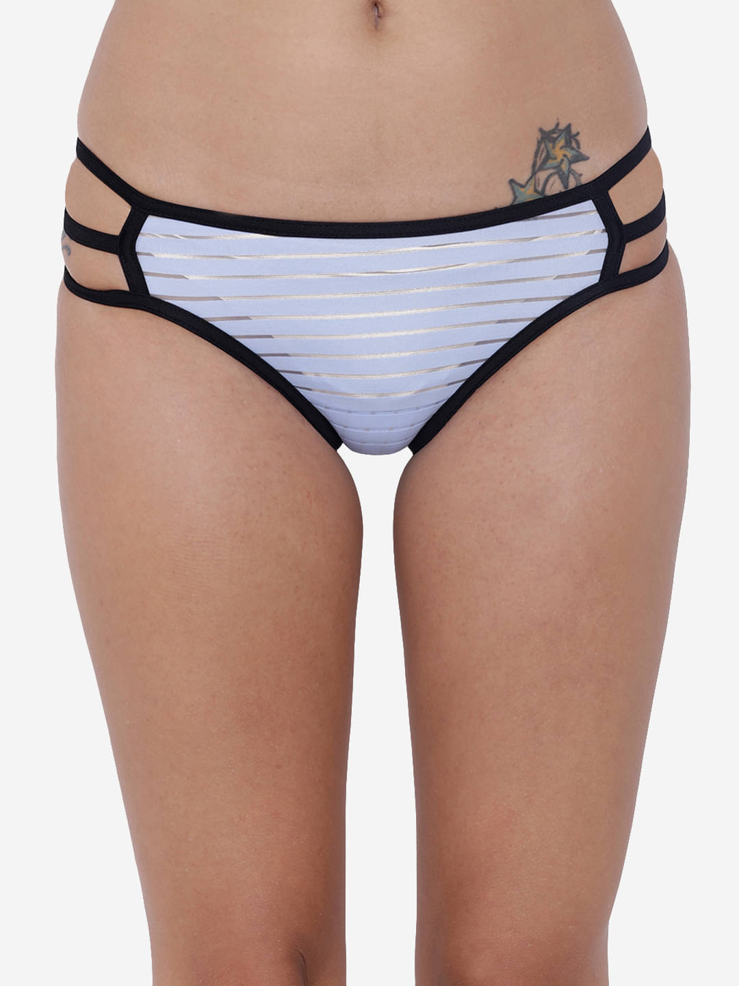 BASIICS By La Intimo Pack of 1 Polyester Bikini For Women ( Light Blue ) BASIICS By La Intimo Pack of 1 Polyester Bikini For Women ( Light Blue )