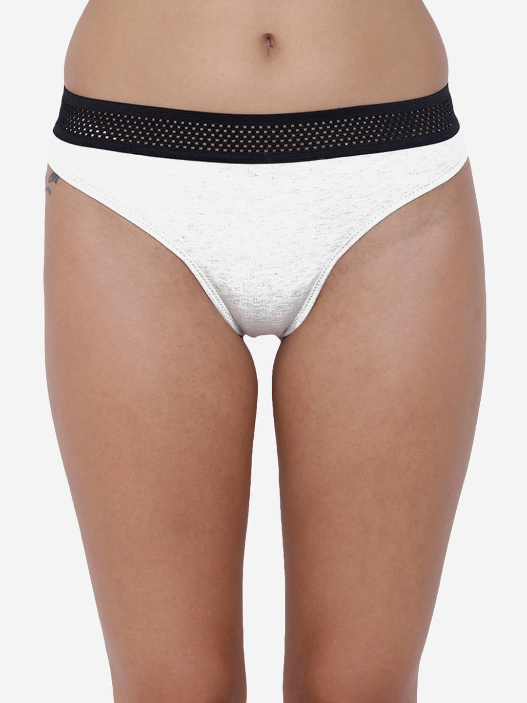 BASIICS By La Intimo Pack of 1 Polyester Thongs For Women ( Off White ) BASIICS By La Intimo Pack of 1 Polyester Thongs For Women ( Off White )