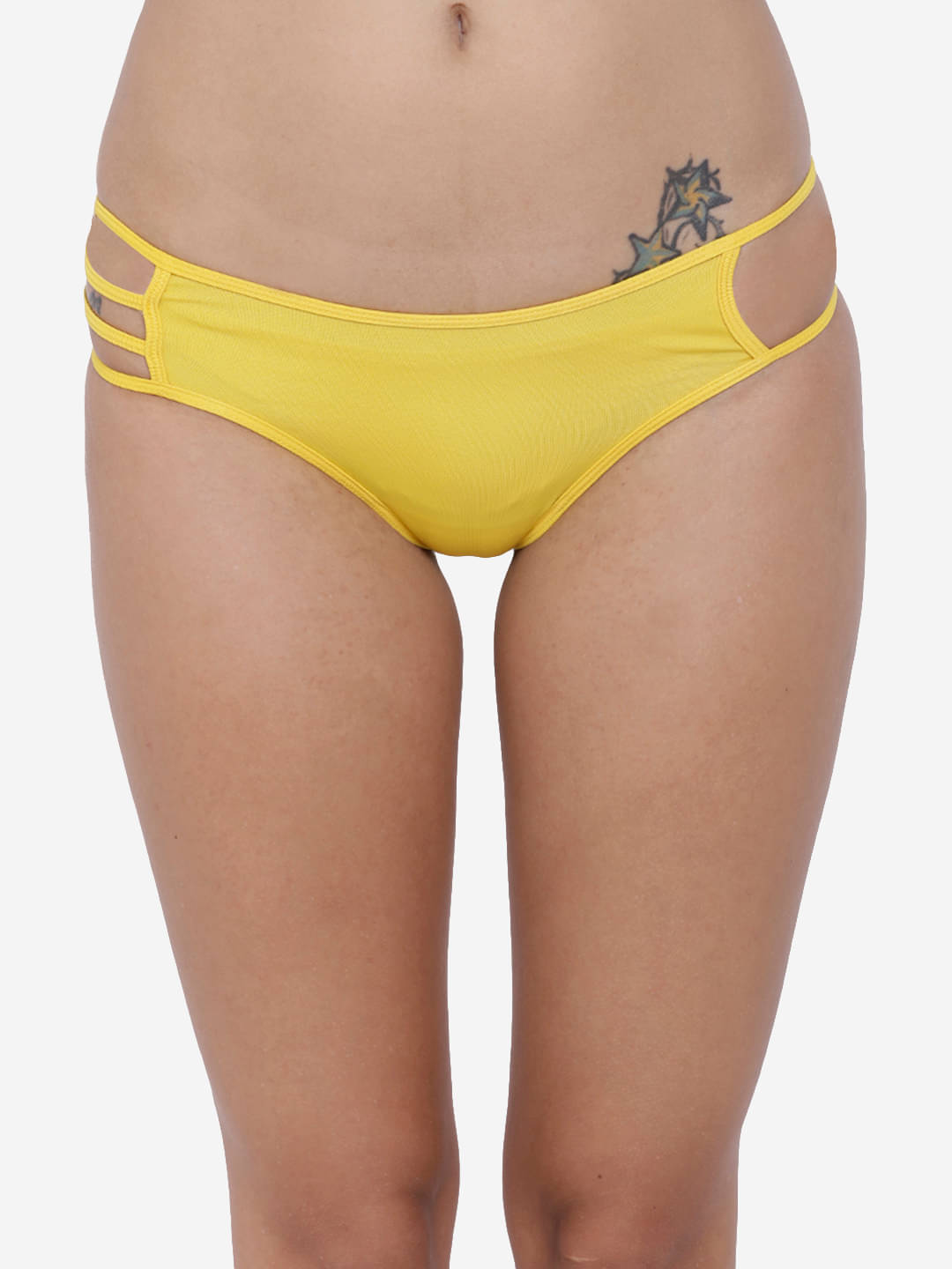 BASIICS By La Intimo Pack of 1 Polyester Bikini For Women ( Yellow ) BASIICS By La Intimo Pack of 1 Polyester Bikini For Women ( Yellow )