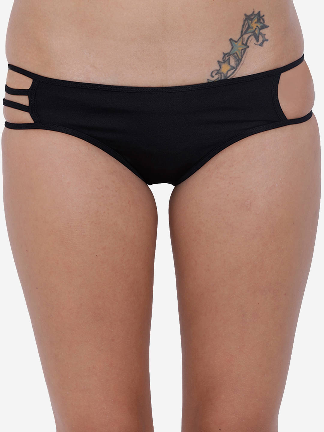 BASIICS By La Intimo Pack of 1 Polyester Bikini For Women ( Black ) BASIICS By La Intimo Pack of 1 Polyester Bikini For Women ( Black )