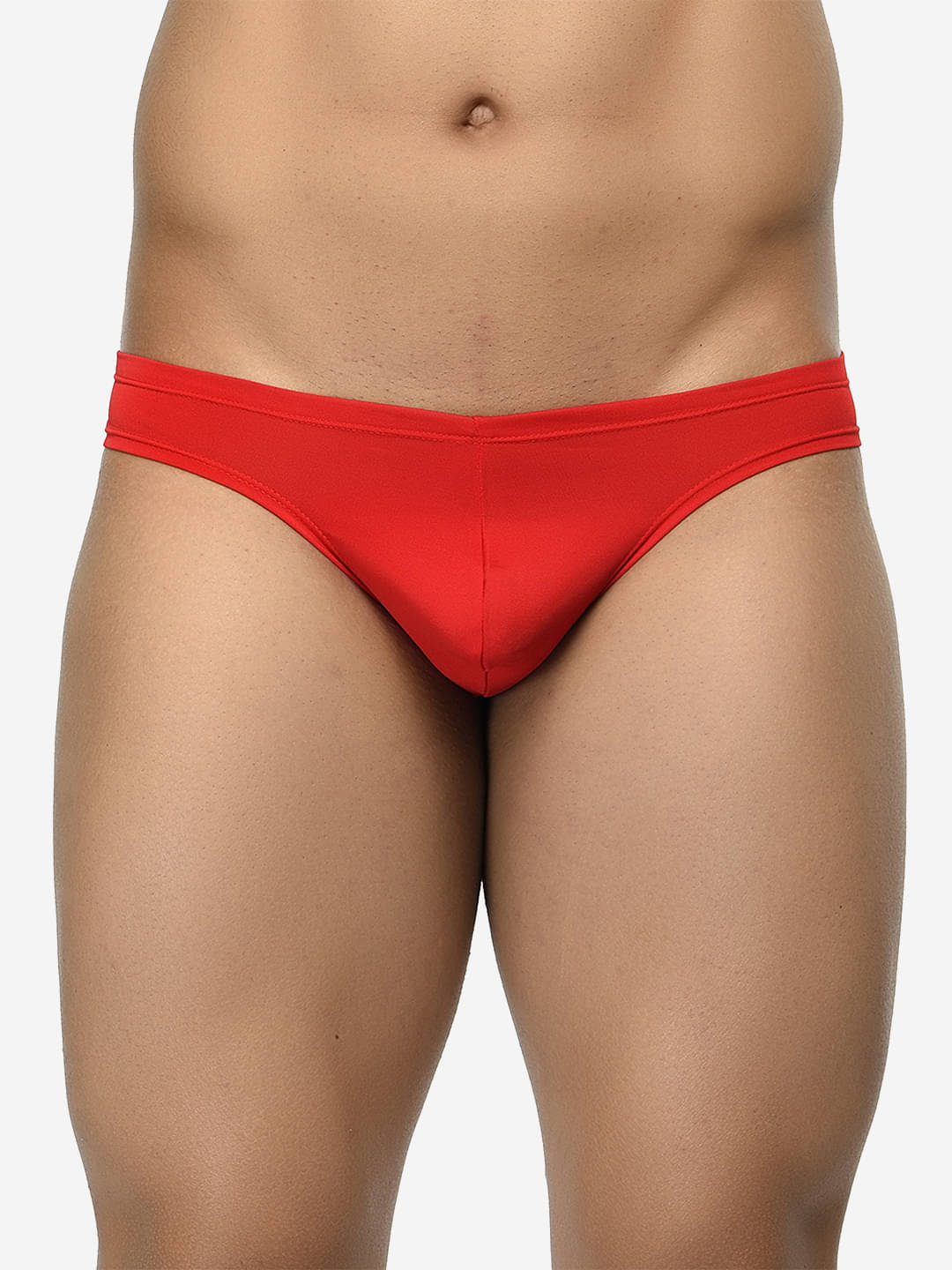     			BASIICS By La Intimo Pack of 1 Polyester Thongs For Men's ( Red )