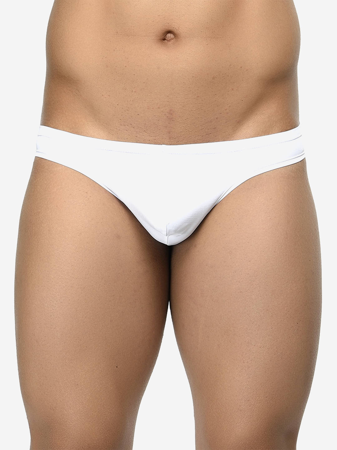 BASIICS By La Intimo Pack of 1 Polyester Thongs For Men's ( White ) BASIICS By La Intimo Pack of 1 Polyester Thongs For Men's ( White )