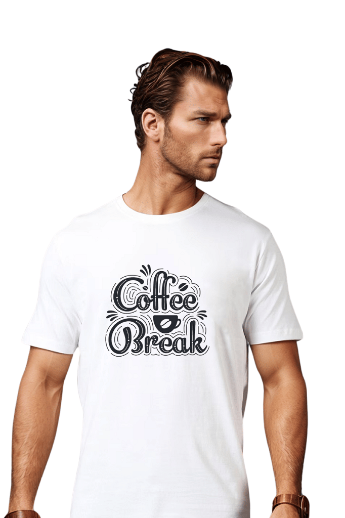 BLUEFICUS Men Polyester Regular Fit Printed T-Shirt ( White ) BLUEFICUS Men Polyester Regular Fit Printed T-Shirt ( White )
