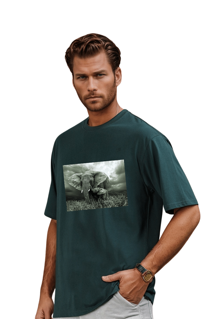     			BLUEFICUS Men Polyester Regular Fit Printed T-Shirt ( Green )