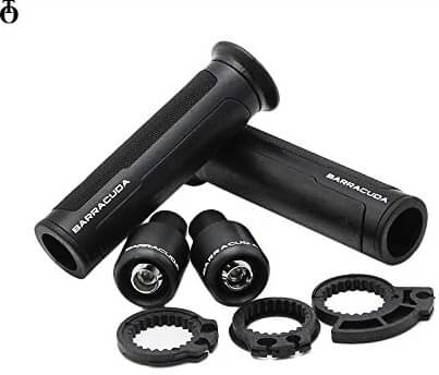 Barracuda Handle Grip with Metal Handlebar Ends with Aluminum Insert for Bikes Barracuda Handle Grip with Metal Handlebar Ends with Aluminum Insert for Bikes